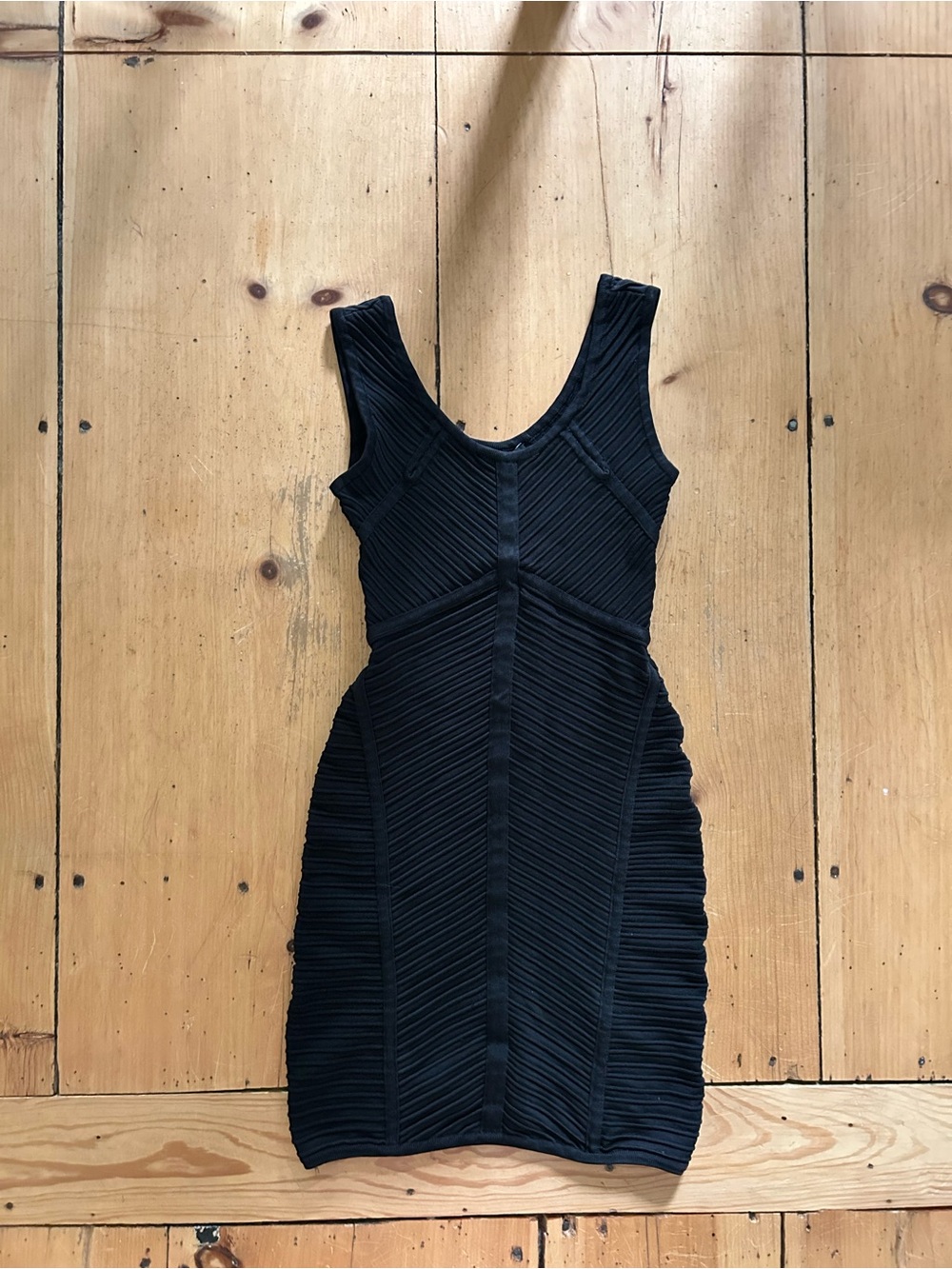 Vintage Bebe y2k Black Bandage Bodycon Dress